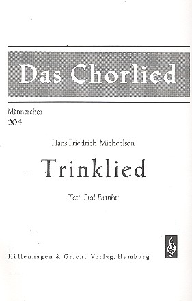 Trinklied für Männerchor