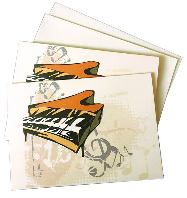 Vorderes Coverbild 10 Notelets and Envelopes Piano