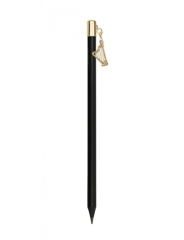 Bleistift mit Anhänger Harfe golden