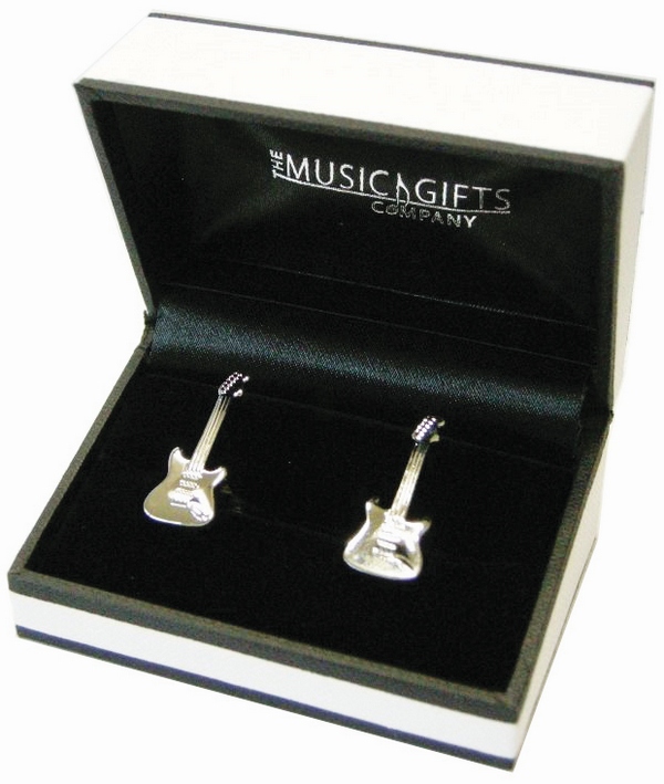 Vorderes Coverbild Silver-Plated Electric Guitar Cufflinks