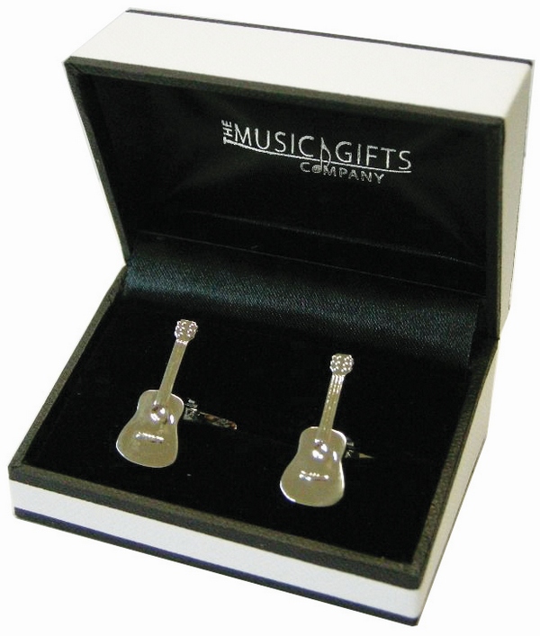 Vorderes Coverbild Silver-Plated Acoustic Guitar Cufflinks