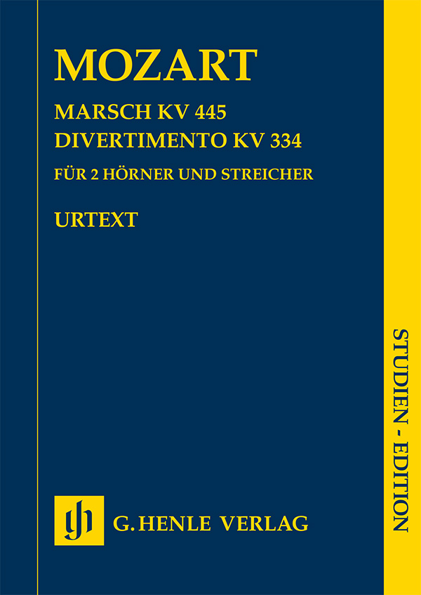 Vorderes Coverbild Marsch KV 445 und Divertimento KV 334