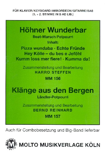 Vorderes Coverbild Höhner wunderbar  und  Klänge aus den Bergen: