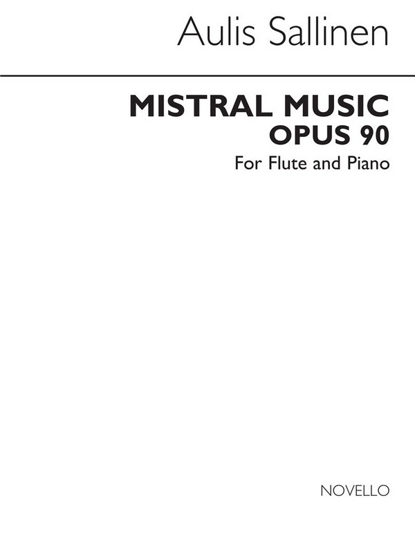 Vorderes Coverbild Mistral Music op.90 for flute and piano