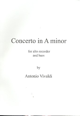 Vorderes Coverbild Concerto a minor RV108