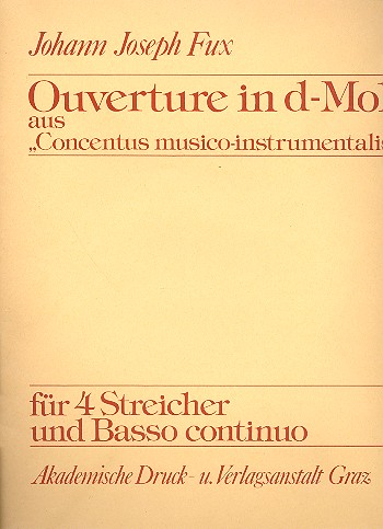 Vorderes Coverbild Ouvertüre d-Moll für 4 Streicher