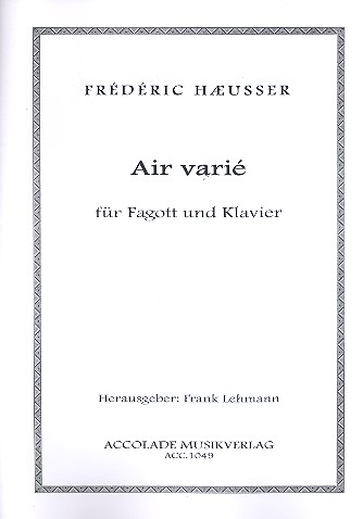 Vorderes Coverbild Air varié für Fagott und Klavier