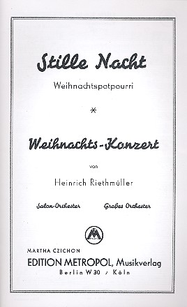 Vorderes Coverbild Stille Nacht: Weihnachtspotpourri