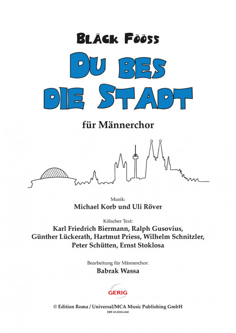 Vorderes Coverbild Du bes die Stadt