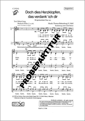 Vorderes Coverbild Doch dies Herzklopfen das verdank ich dir