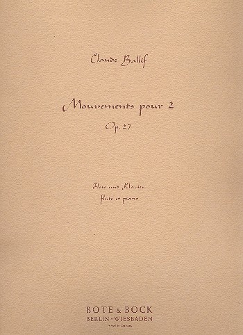 Vorderes Coverbild Mouvement pour 2 op.27