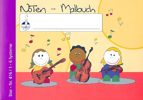 Vorderes Coverbild Notenmalbuch DIN A4 quer