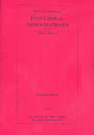 Vorderes Coverbild 5 Choral-Improvisationen op.26