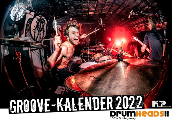 Vorderes Coverbild Drumheads Groove Kalender 2022