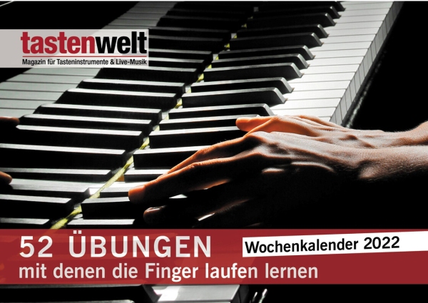Vorderes Coverbild Tastenwelt Kalender 2022