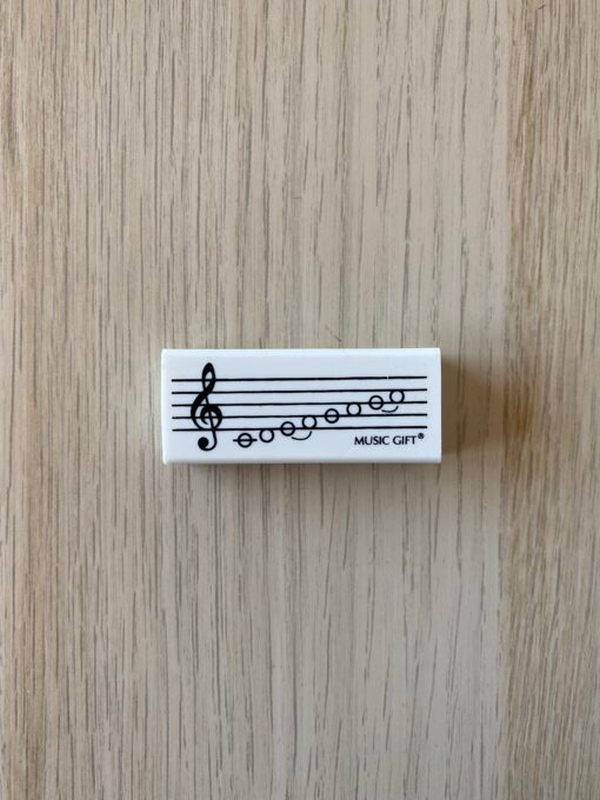 Vorderes Coverbild Radiergummi Tonleiter 5,5 x 1,5 x 2,5cm