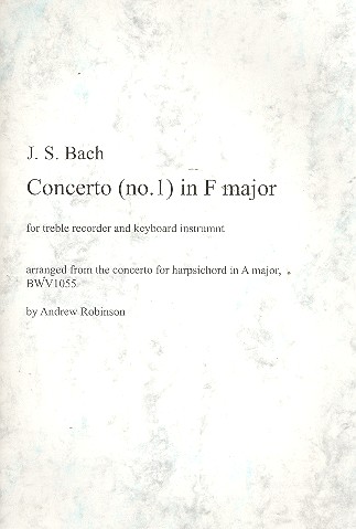 Vorderes Coverbild Concerto F major BWV1055