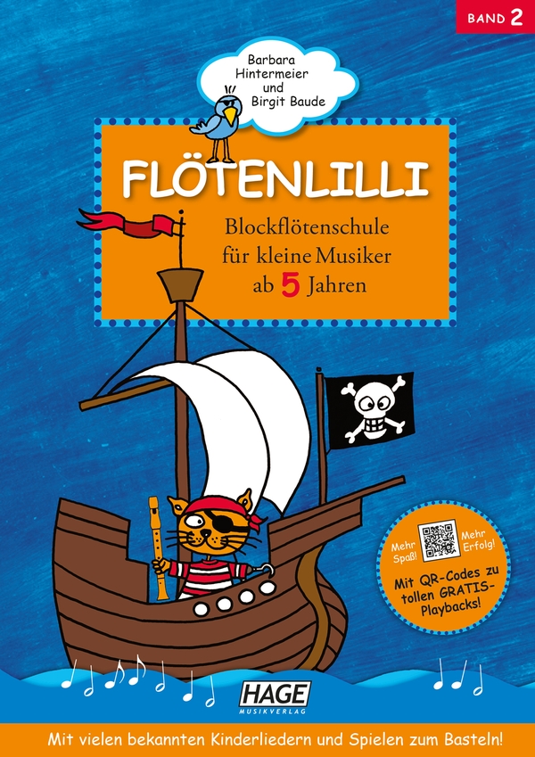 Vorderes Coverbild Flötenlilli Band 2 (+QR-Codes)