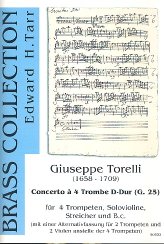 Vorderes Coverbild Concerto à 4 Trombe D-Dur G.25 für 4 Trompeten,