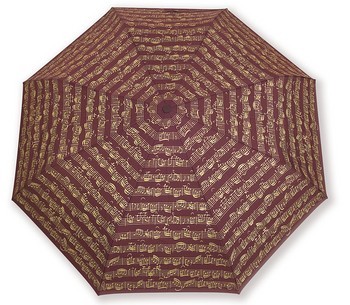 Vorderes Coverbild Taschenschirm Noten bordeaux