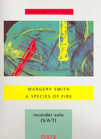 Vorderes Coverbild A Species of Fire für Blockflöte solo