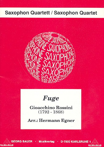 Vorderes Coverbild Fuge für 4 Saxophone (SATBar),