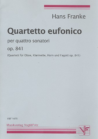 Vorderes Coverbild Quartetto eufonico op.841 für
