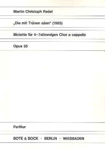 Vorderes Coverbild Die mit Tränen säen op.35