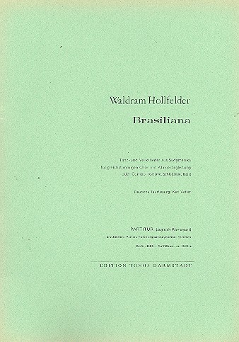 Vorderes Coverbild Brasiliana . für Chor unisono und Combo