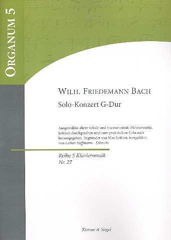 Vorderes Coverbild Konzert G-Dur 