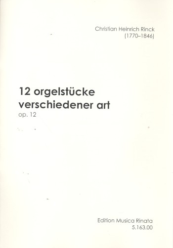 Vorderes Coverbild 12 Orgelstücke verschiedener Art op.12