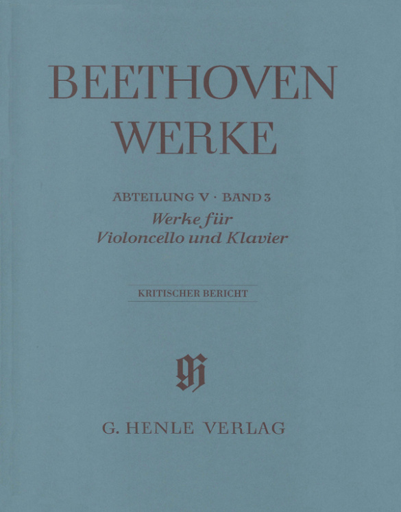 Vorderes Coverbild Beethoven Werke Abteilung 5 Band 3