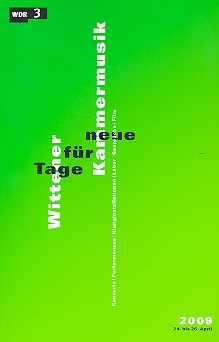 Vorderes Coverbild Wittener Tage für Kammermusik 2009