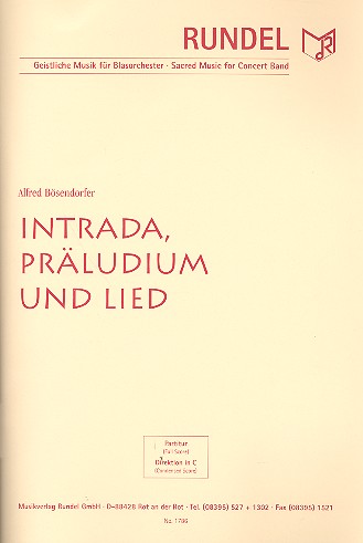 Vorderes Coverbild Intrada Präludium und Lied