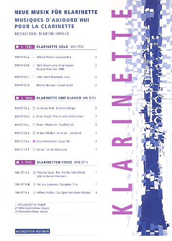 Vorderes Coverbild Legende für Klarinette und Klavier