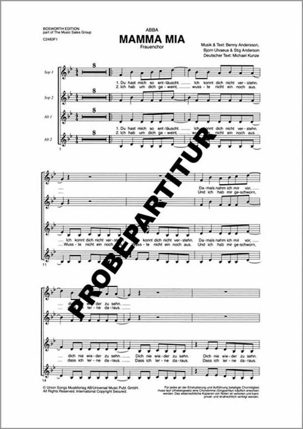 Vorderes Coverbild Mamma Mia