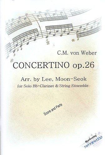Vorderes Coverbild Concertino op.26 für Klarinette