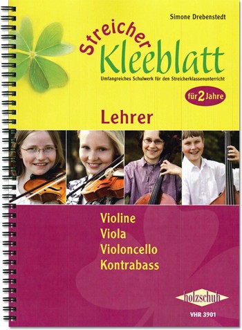 Vorderes Coverbild Streicher-Kleeblatt Lehrerband für