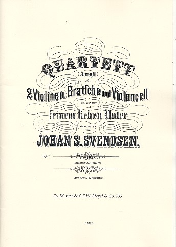 Vorderes Coverbild Steichquartett a-moll op.1