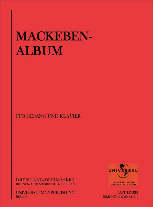 Vorderes Coverbild Mackeben Album: für Gesang und Klavier