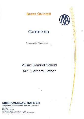 Vorderes Coverbild Cancona für 5 Blechbläser