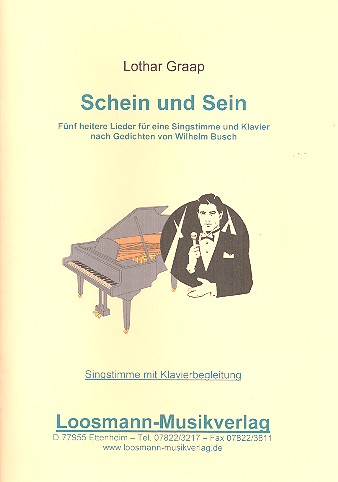 Vorderes Coverbild Schein und Sein für Gesang und Klavier