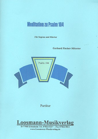 Vorderes Coverbild Meditation zu Psalm 104 für Sopran