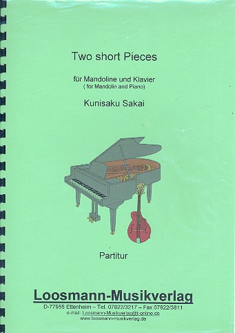 Vorderes Coverbild 2 short Pieces für Mandoline und Klavier