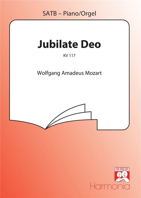 Vorderes Coverbild Jubilate Deo KV117 für gem Chor