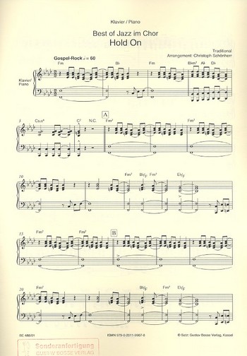 Vorderes Coverbild Best of Jazz im Chor für gem Chor a cappella