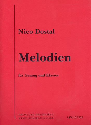 Vorderes Coverbild Melodien für Gesang und Klavier