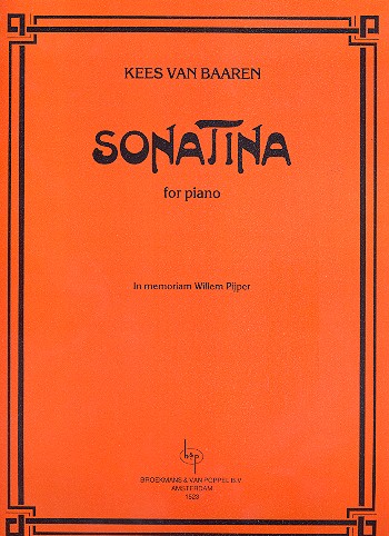 Vorderes Coverbild Sonatina in memoriam Willem Pijper