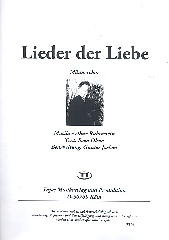Vorderes Coverbild Lieder der Liebe für Männerchor a cappella