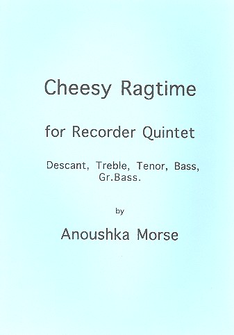 Vorderes Coverbild Cheesy Ragtime for 5 recorders (SATBGb)
